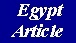 Egyptian Travel Article